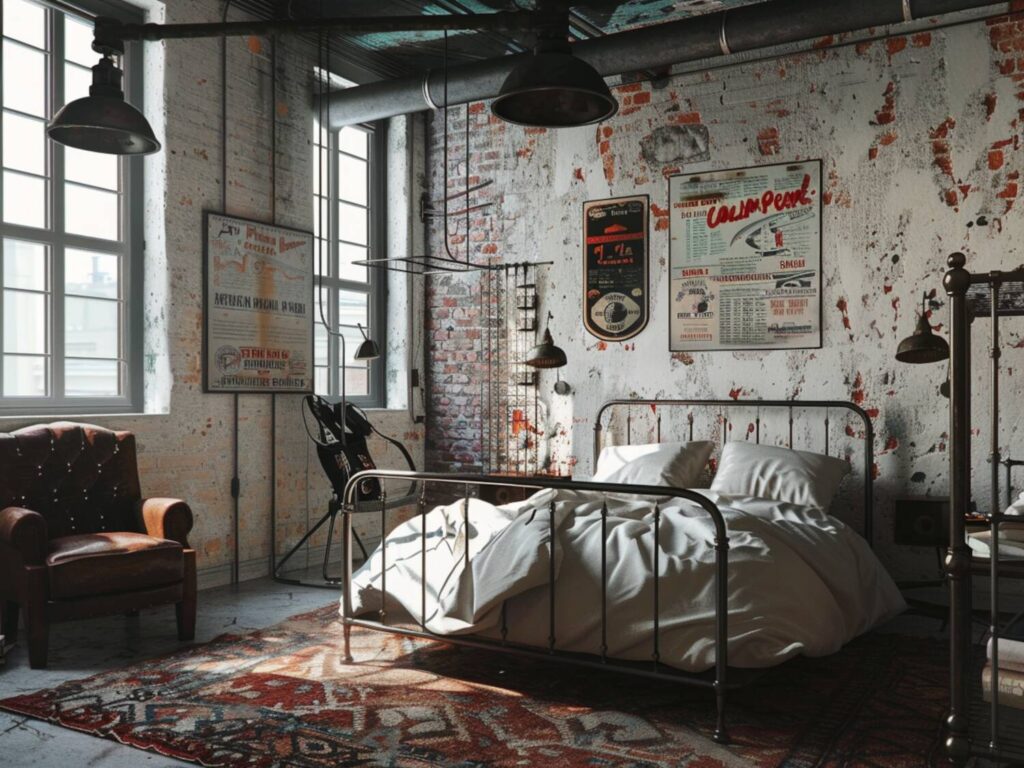 Jak urządzić sypialnię w stylu industrialnym z dodatkami vintage