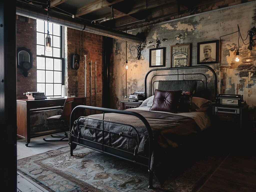Jak urządzić sypialnię w stylu industrialnym z dodatkami vintage