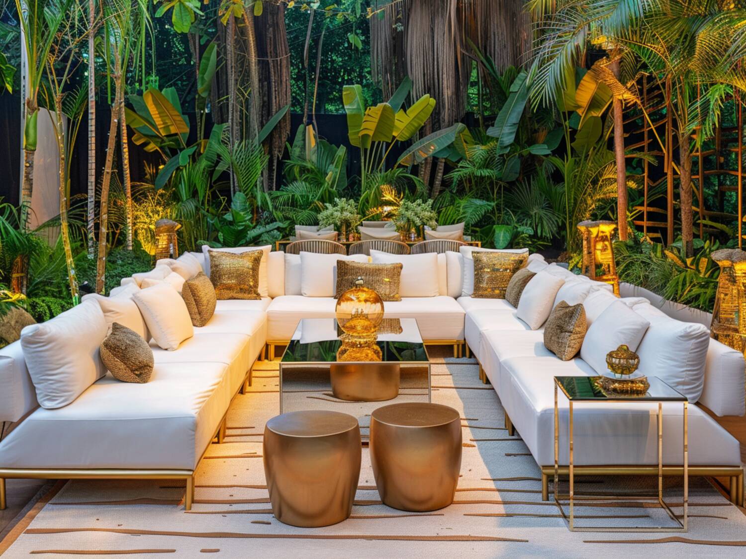 Jak zaaranżować taras w stylu glamour z meblami modułowymi?