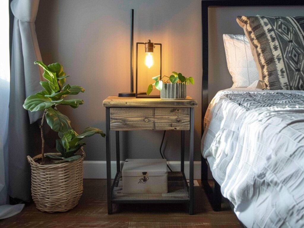 Jak stworzyć prosty stolik nocny z drewna i metalu