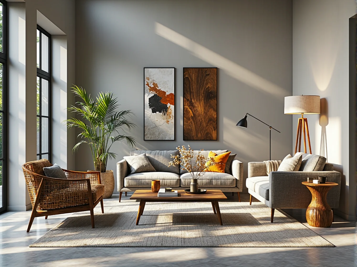 Ciepłe oświetlenie tarasu w stylu kolonialnym tworzące przytulny nastrój wieczorem.