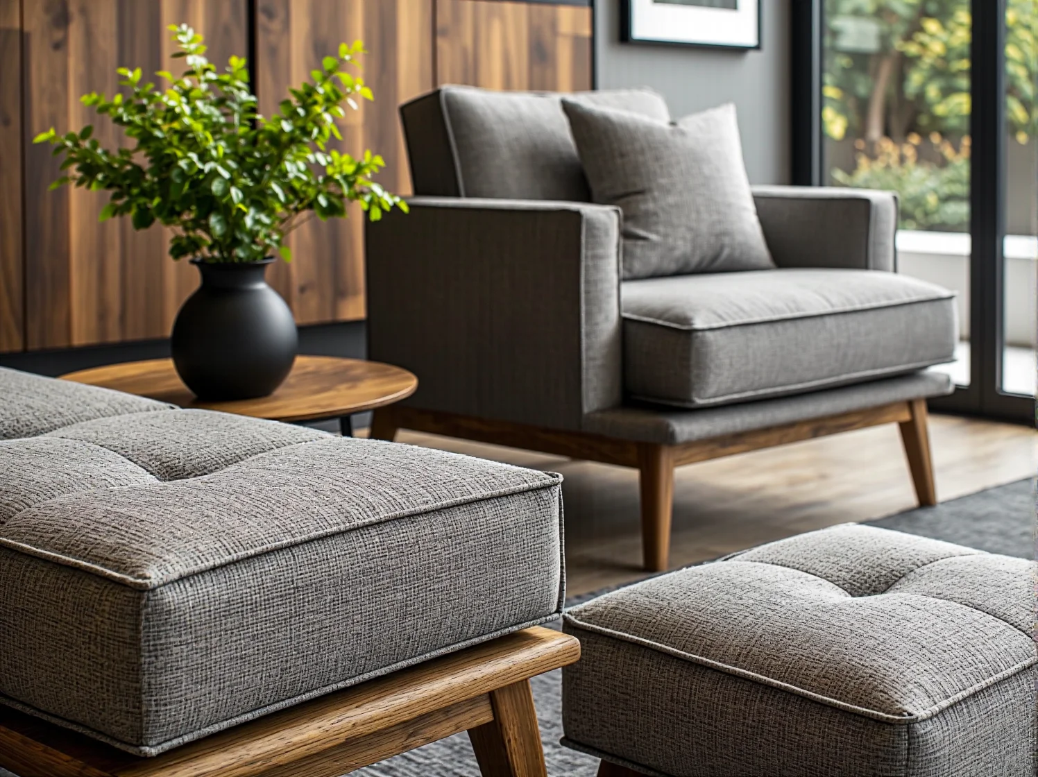 Rustykalne deski do krojenia z litego drewna jako stylowy akcent w jasnej kuchni.