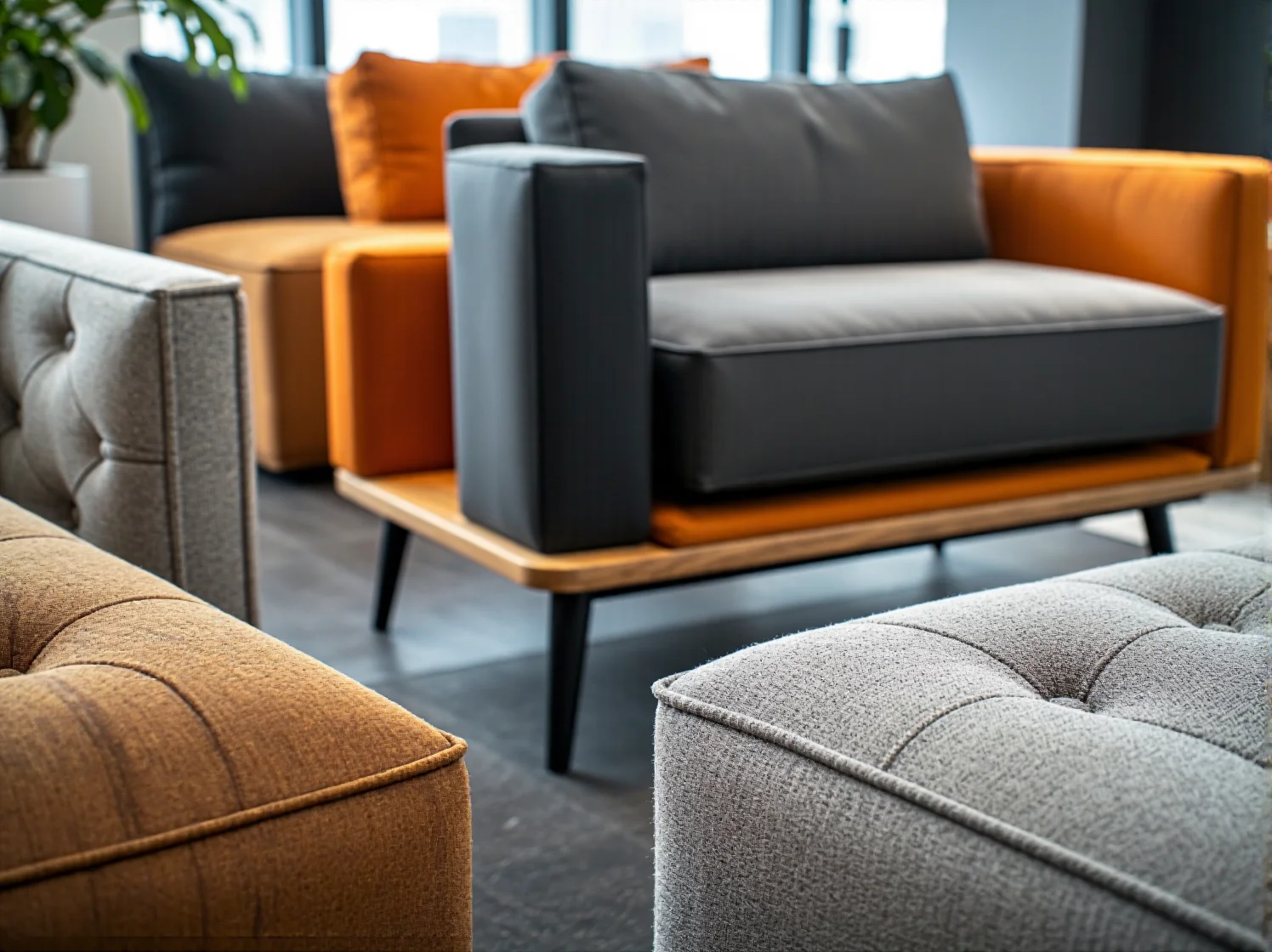 Społeczność coworkerów w zielonym biurze pełnym roślin doniczkowych.