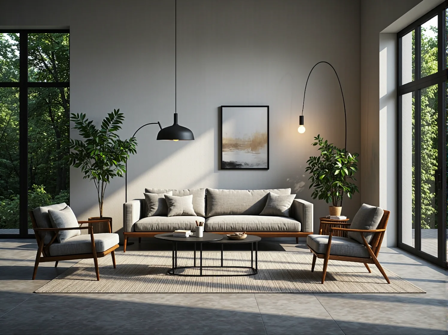 Stylowe kinkiety zewnętrzne z ciemnego metalu przy wejściu do ogrodu w stylu kolonialnym.