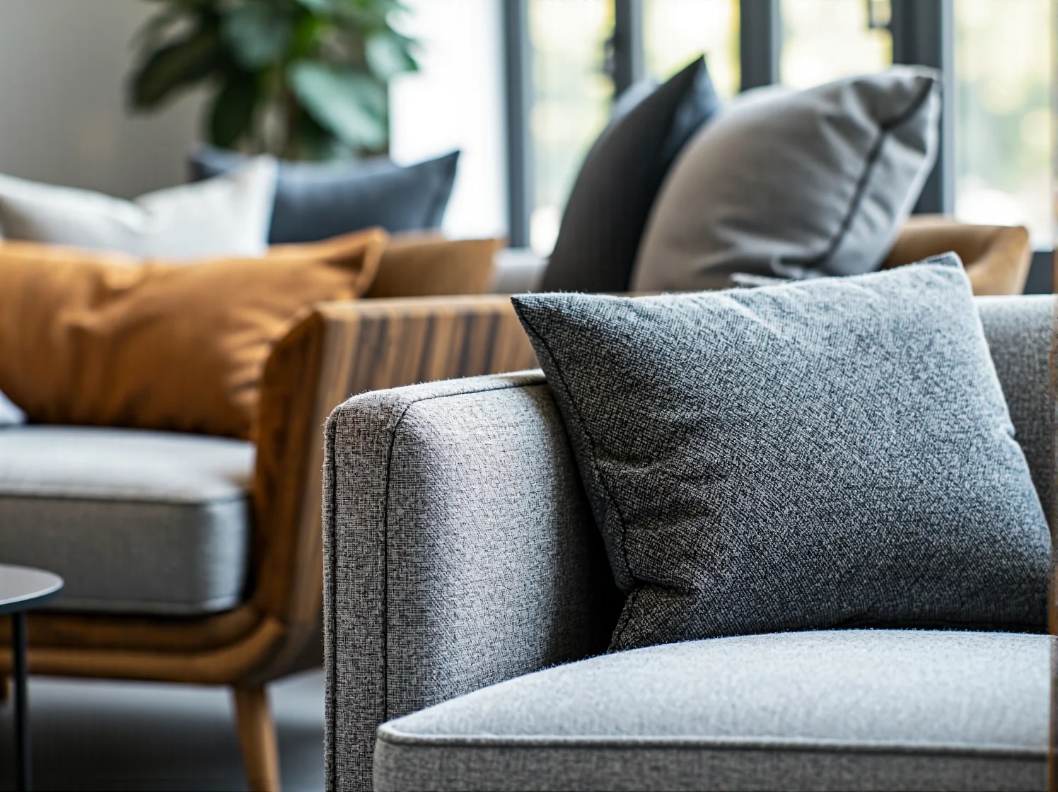 Strefa relaksu i kuchnia zero waste w przestrzeni do pracy wspólnej.