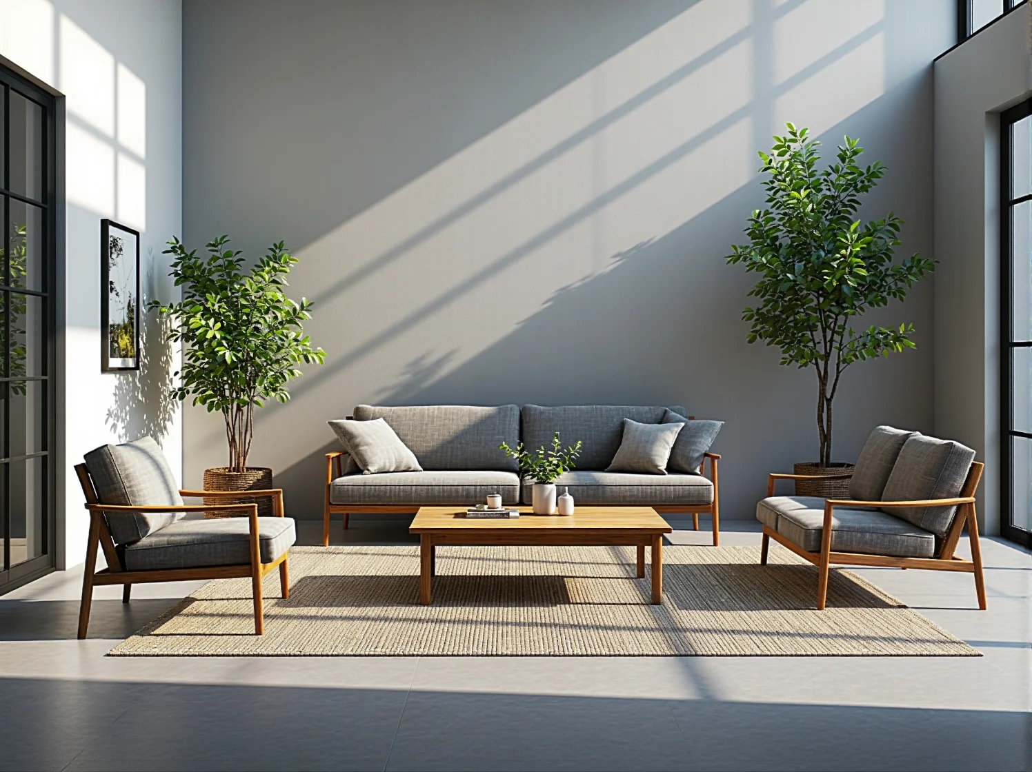 Metalowa ławka ogrodowa z poduszkami przy ognisku, zapewniająca bezpieczny wypoczynek na zewnątrz