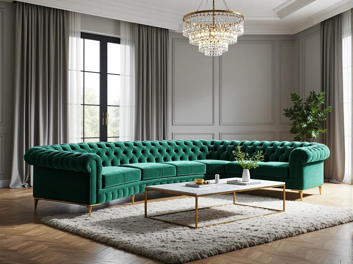 Narożniki w stylu glamour – luksus, który odmieni Twój salon