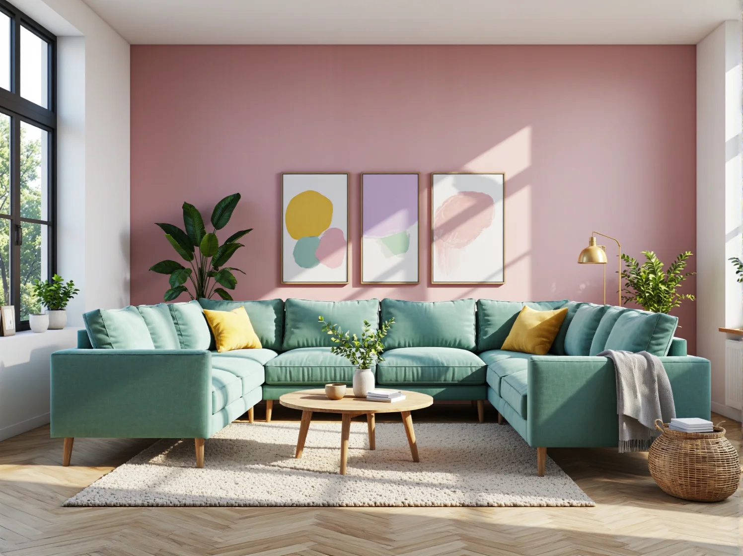 Jak zaaranżować salon z narożnikiem w jasnych pastelowych kolorach? Kompletny poradnik