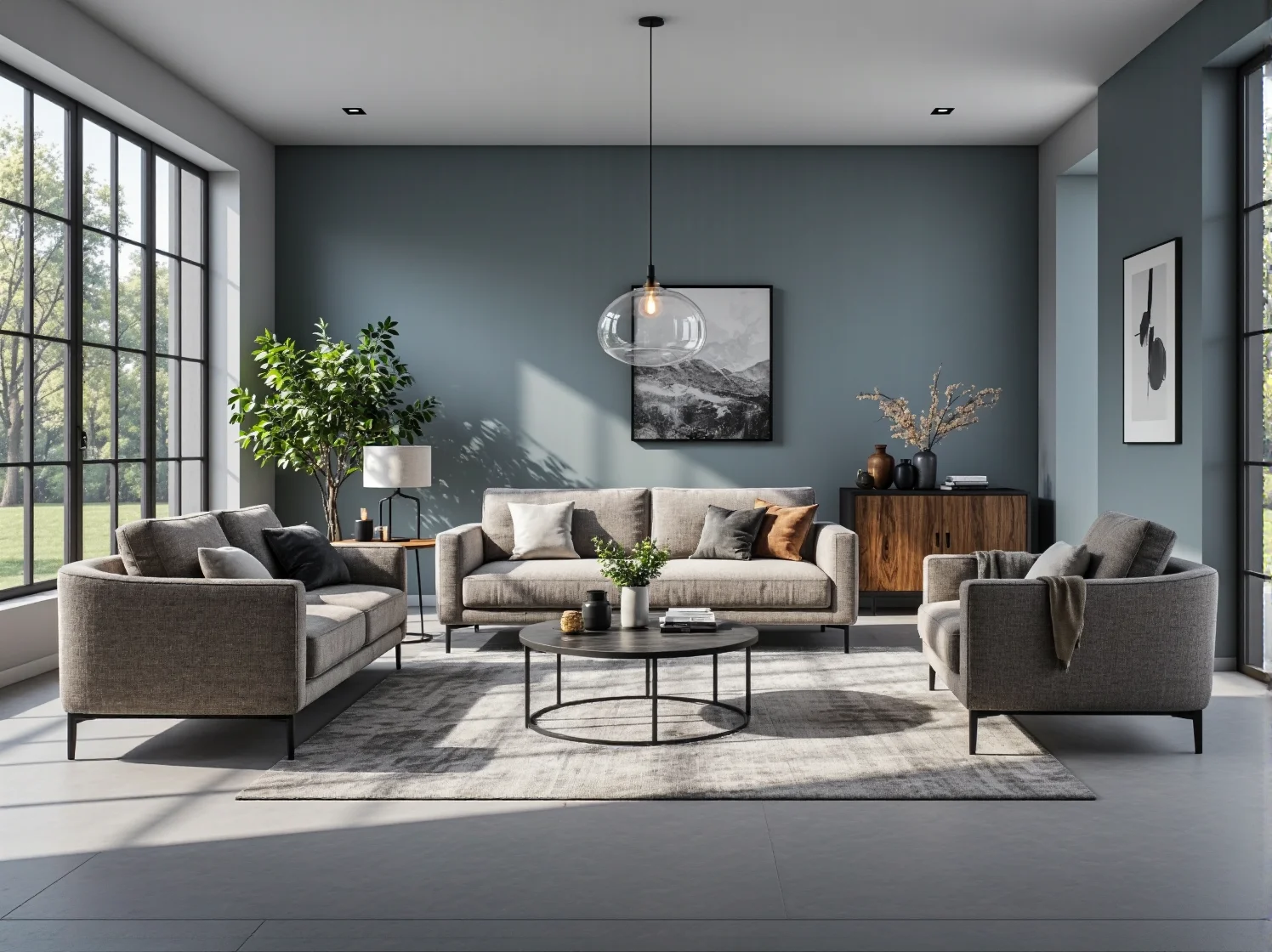 Lekkie drewniane krzesła o smukłej konstrukcji przy małym stole w stylu skandynawskim